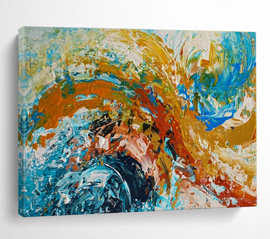 Color Burst Abstract Painting with Energetic Hues THY359