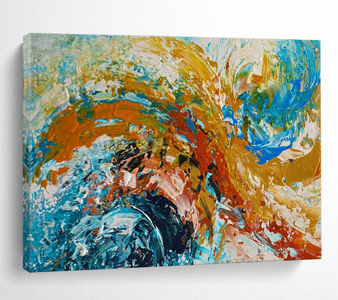 Color Burst Abstract Painting with Energetic Hues THY359