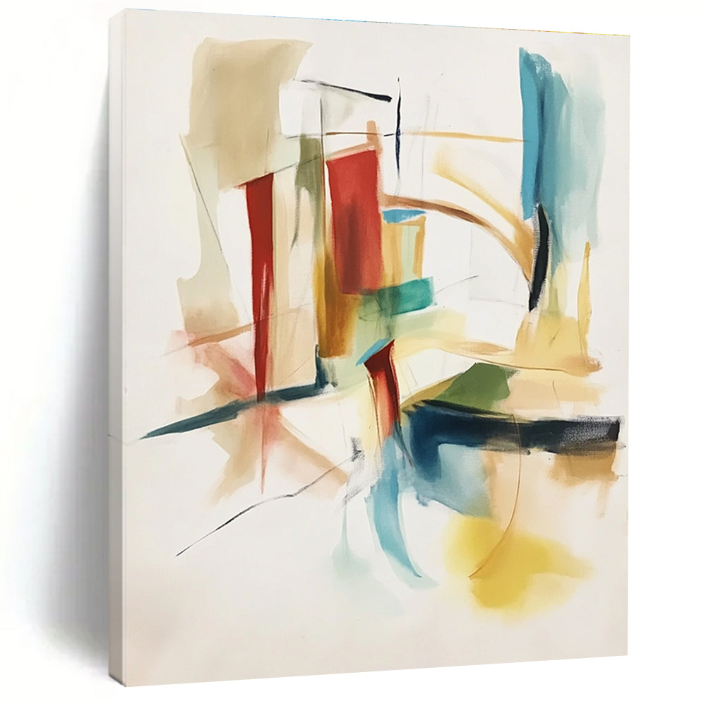 Colorful Abstract Painting with Geometric Forms GER575