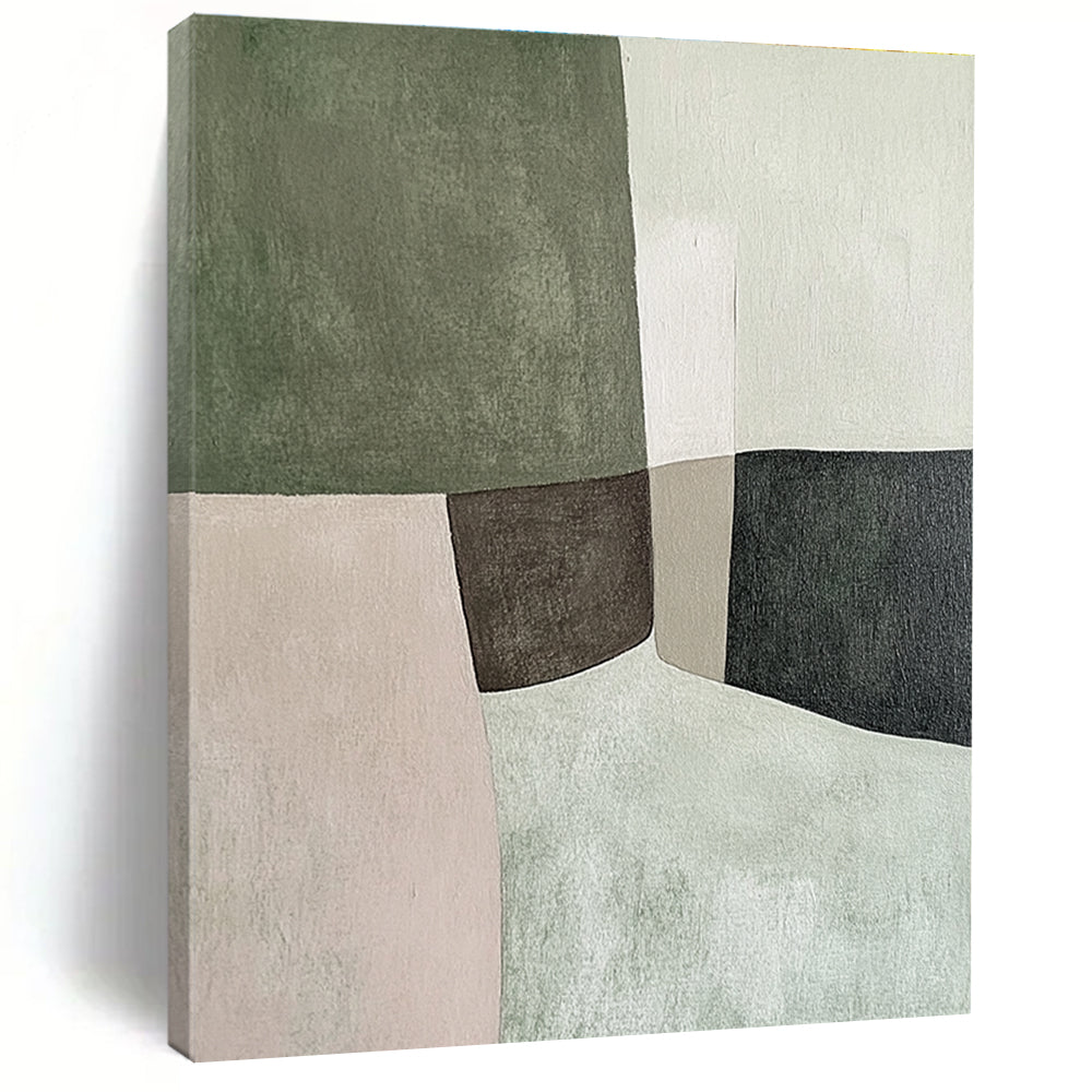 Neutral Shape Abstract Painting with Subtle Tones GER789