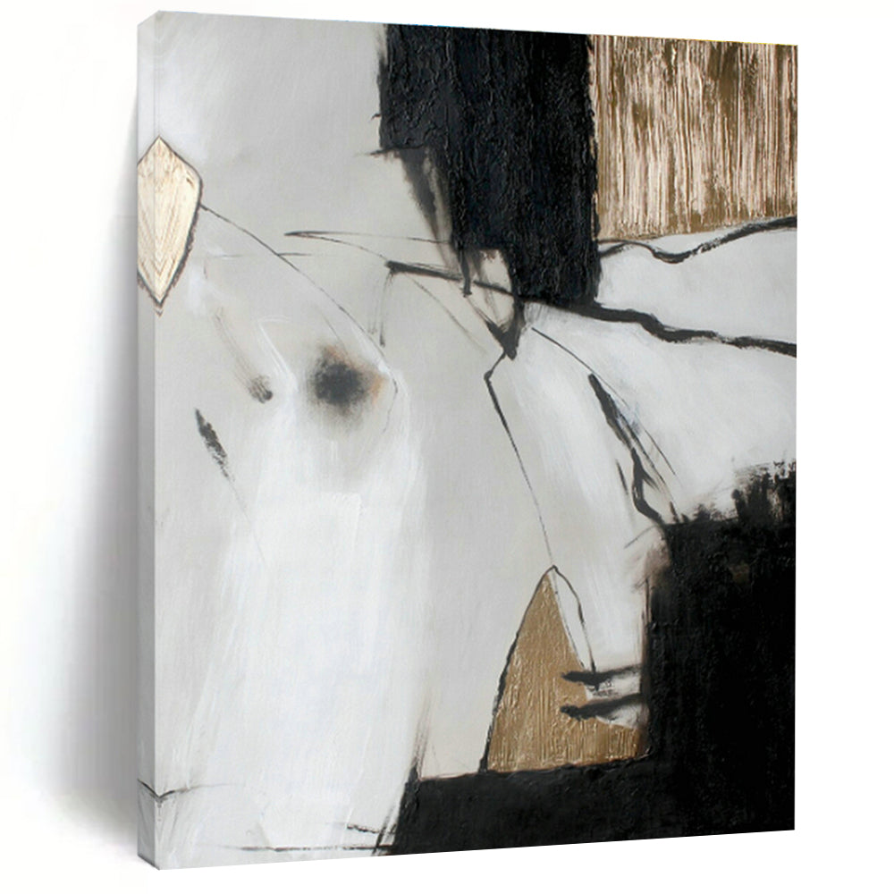 Handmade Abstract Canvas for Cottage Living Room Mantel Shelf Backdrop & Hallway Picture Ledge DLZ0394