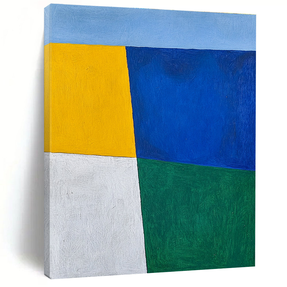 Primary Colors Geometric Block Abstract Painting GER219