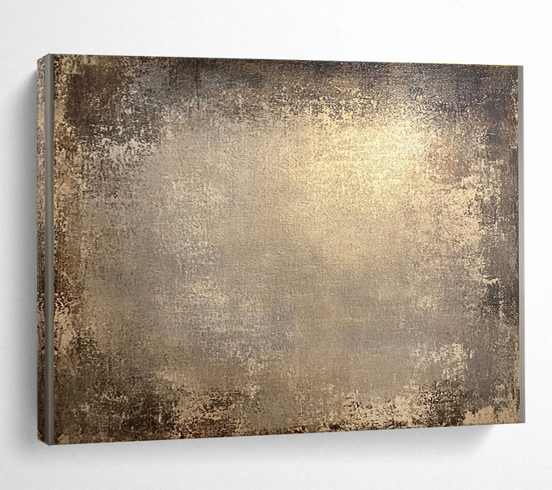 Brown and Beige Textured Abstract Painting DYP124