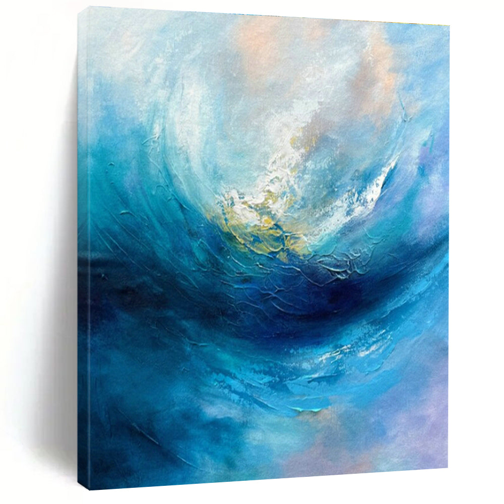 Customizable Handmade Abstract Canvas for Dining Room and Cottage Entryway DLZ1528