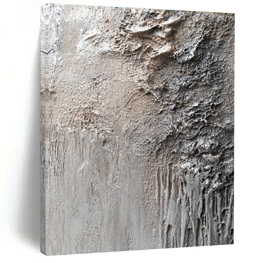Concrete - Like Textured Gray Abstract Artwork GER251