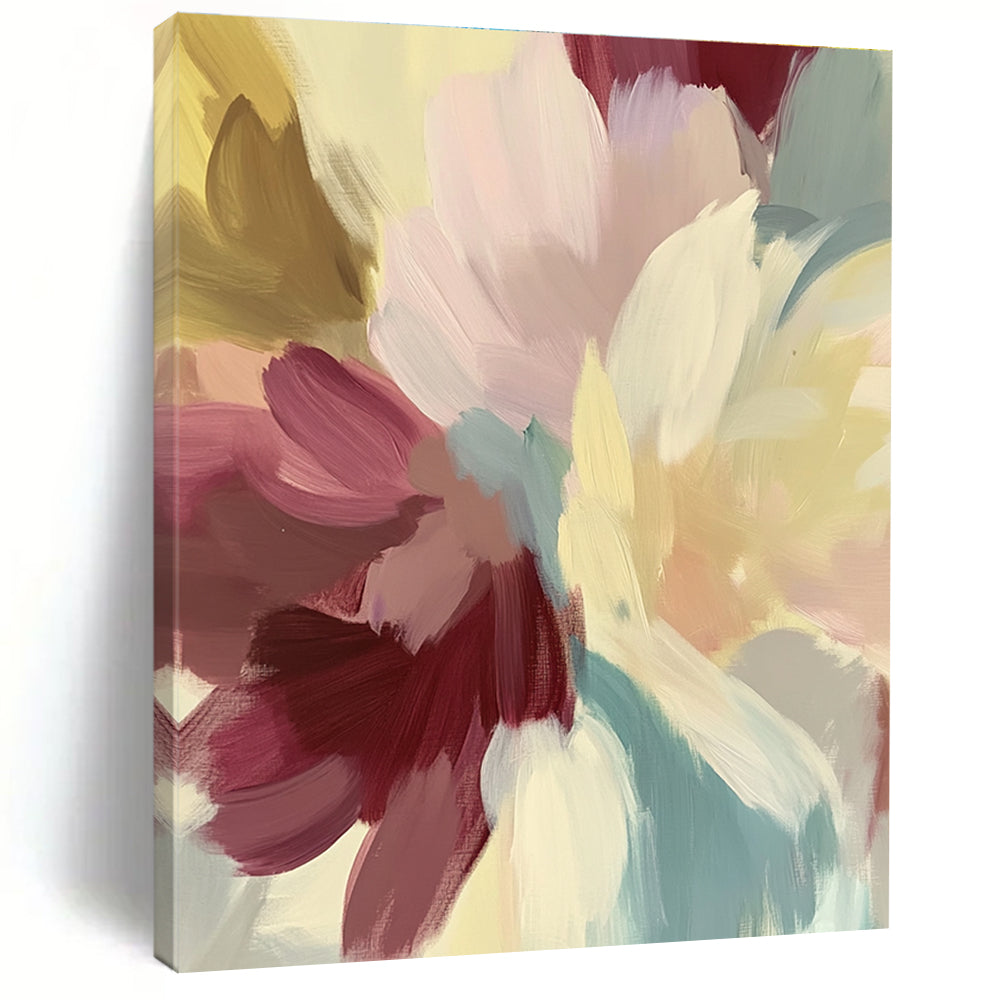 Pastel - colored Flower Abstract Painting with Soft Brushstrokes GER413