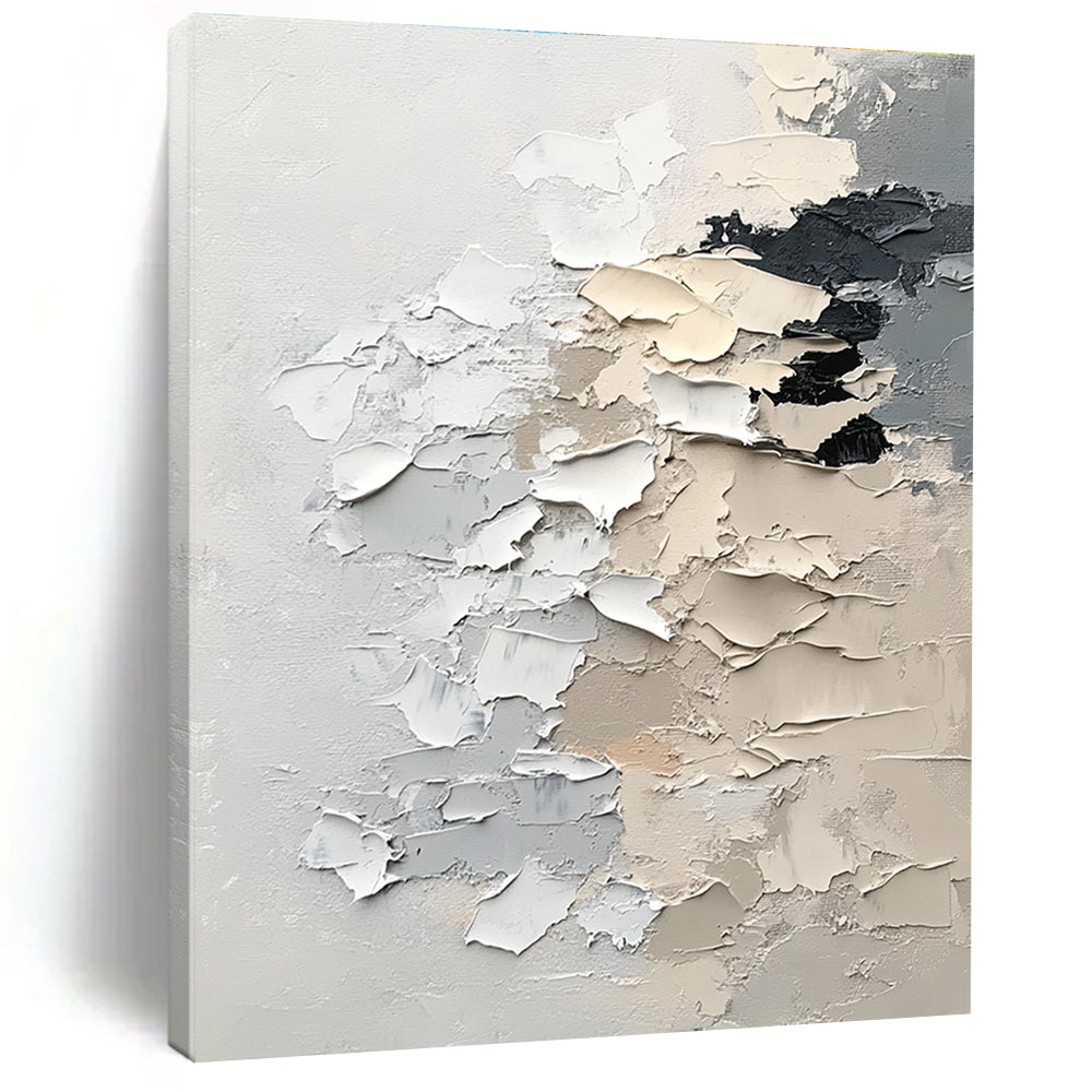 Neutral Textured Abstract Painting with Muted Tones GER607