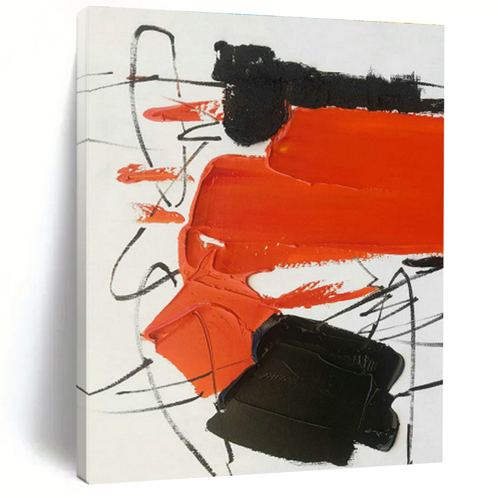Custom - Designed Hand - Painted Abstract Canvases for Bedroom Window Seats & Office Standing Desks DLZ0824