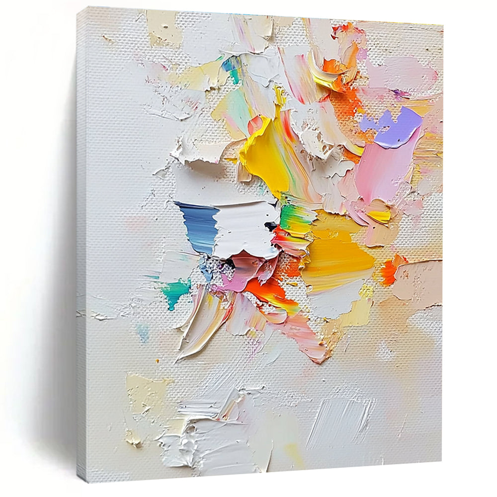 Colorful Palette Knife Abstract Painting with 3D Textures GER583