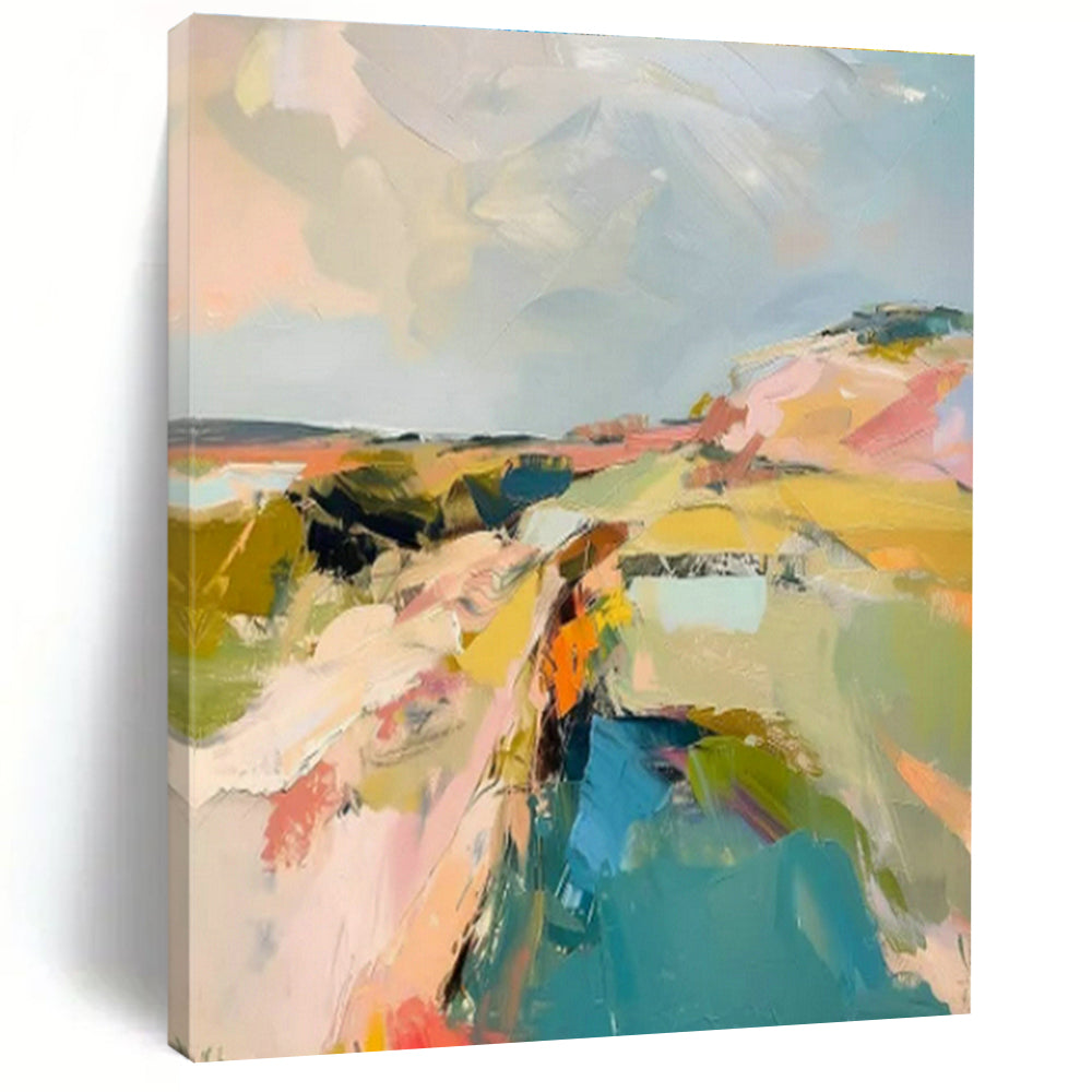 Original Hand-Painted Abstract Canvas for Office and Cottage Dining Room DLZ1580