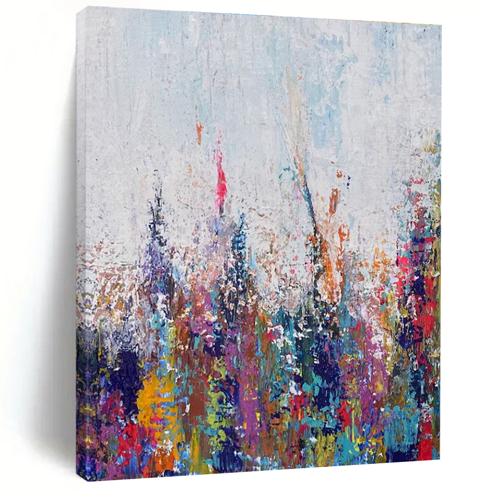 Colorful Floral Abstract Painting with Vivid Hues ADGE467