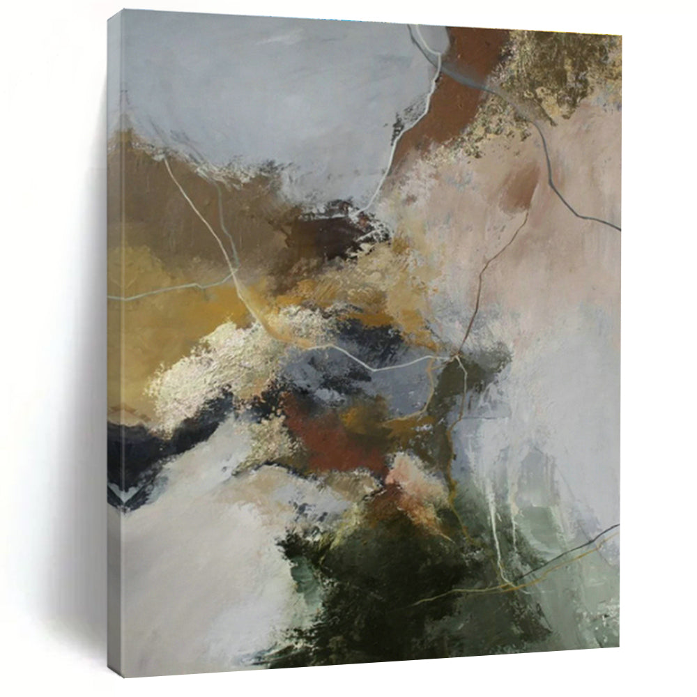 Oversized Tailored Hand-Painted Abstract Mural for Bedroom & Office DLZ1011