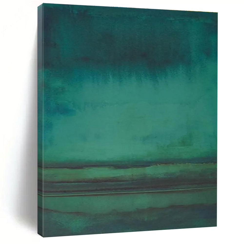 Teal Gradient Abstract Painting with Subtle Layers ADGE473