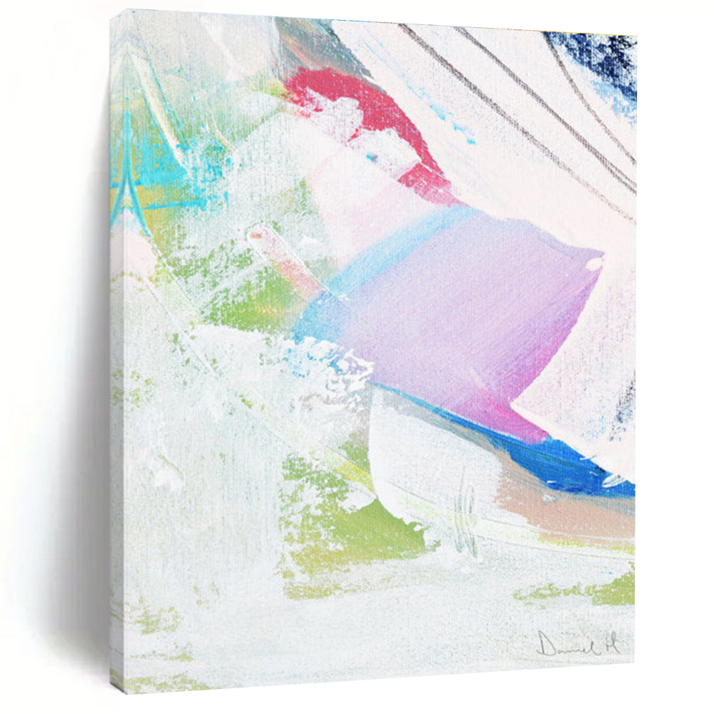 Colorful Abstract Swirls with Soft Background Painting ADGE149