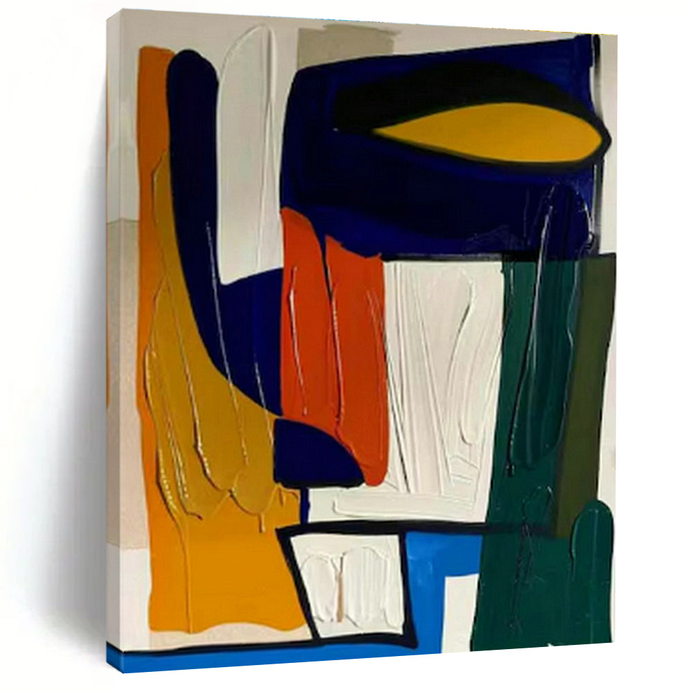 Original Hand-Painted Abstract Painting for Cottage Living Room and Hallway DLZ1471