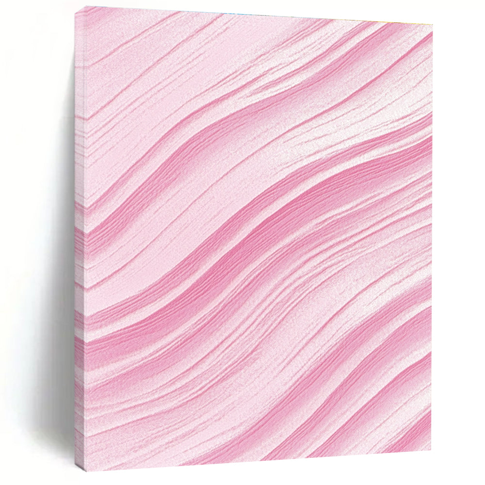 Pink Wavy Strokes Abstract Painting GER866