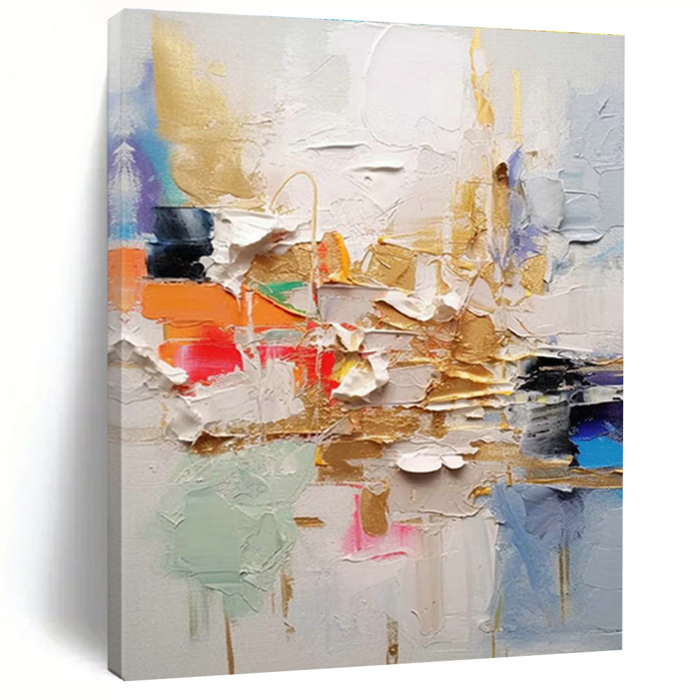 Grand-Sized Custom Hand-Painted Abstract Mural for Living Room & Hallway DLZ1063