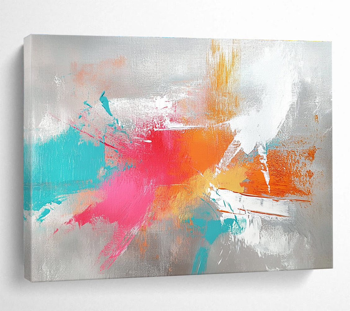 Colorful Splash Abstract Painting with Vibrant Colors DYP307