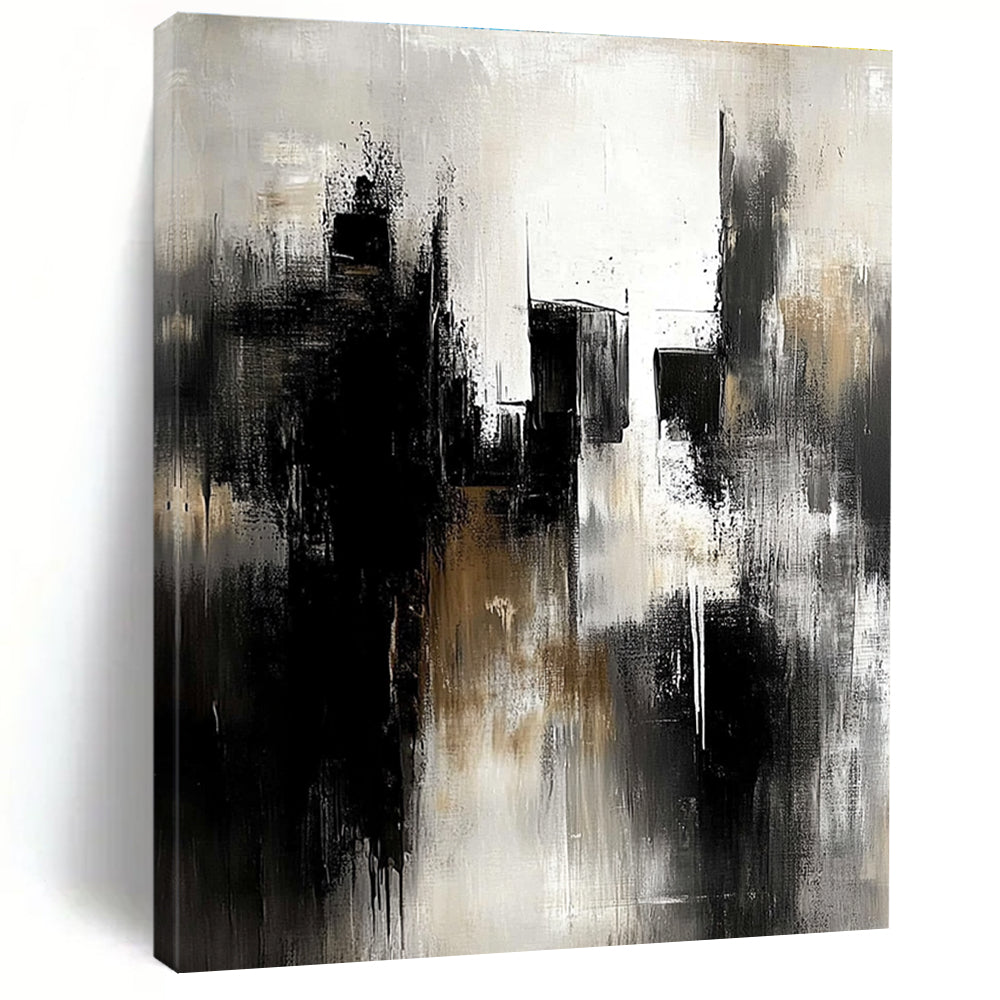 Urban Abstract with Black White and Gray GER358