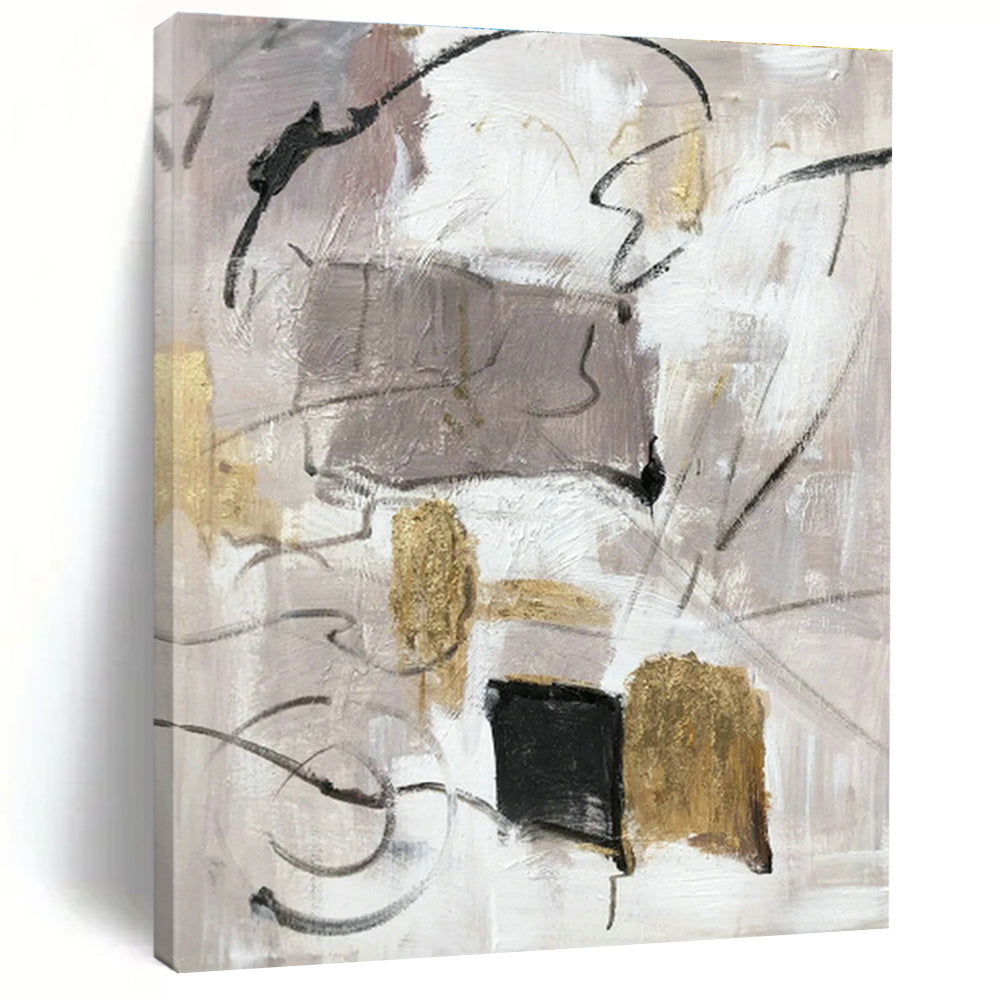 Large Hand-Painted Abstract Painting for Office & Hallway DLZ1292