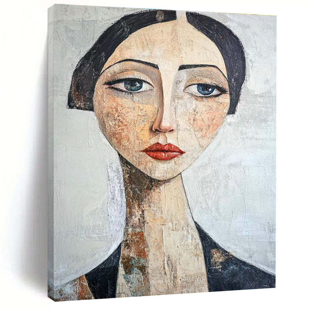 Hand-Painted Abstract Canvas for Cottage Entryway & Office DLZ2354