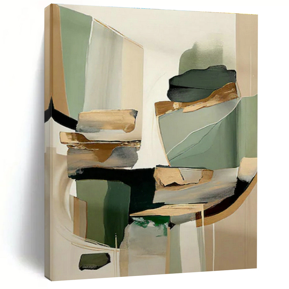 Custom Hand-Painted Abstract Canvas for Office & Living Room DLZ1644