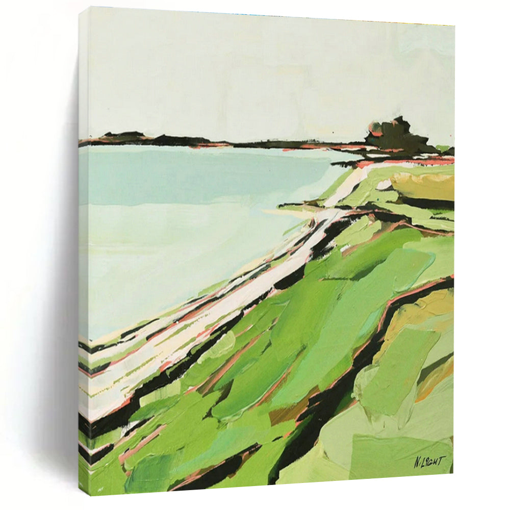 Handmade Abstract Wall Art for Cottage Hallway and Living Room DLZ1579