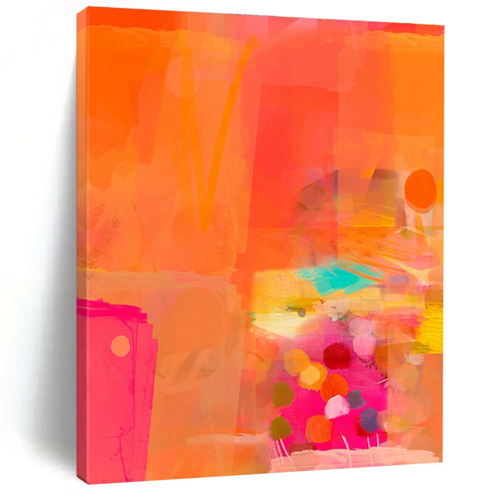 Hand - Painted Abstract Canvases for Cottage Living Room and Dining Room DLZ0641