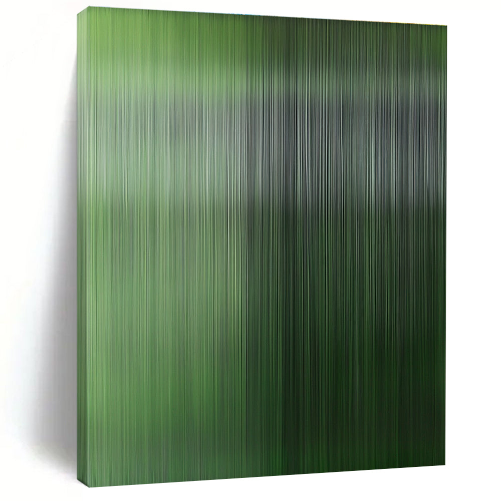 Green Vertical Streaks Abstract Painting GER870