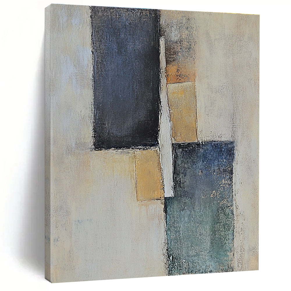 Earth - Toned Abstract Painting with Subtle Layers GER147