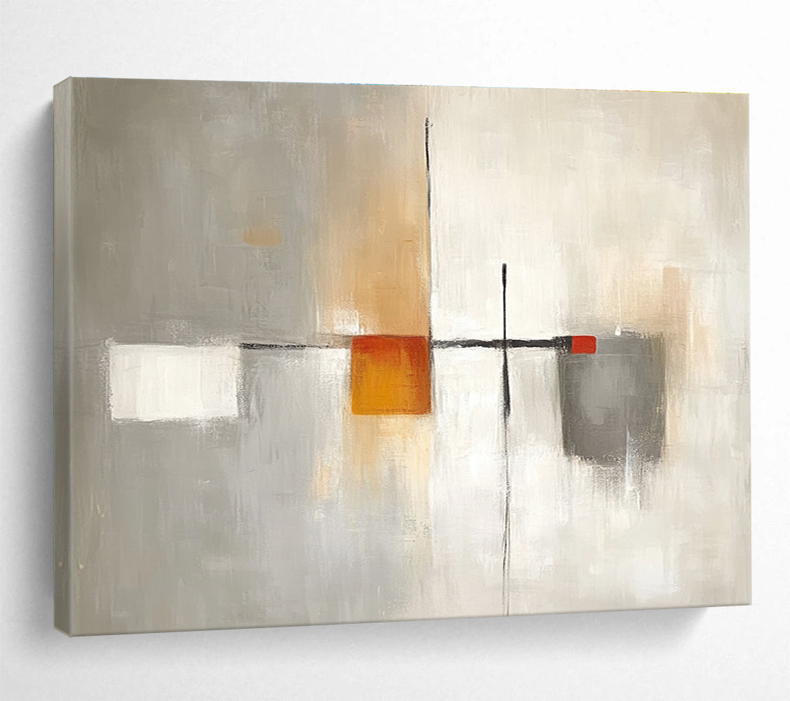Neutral Tones Abstract Painting with Subtle Accents DYP536