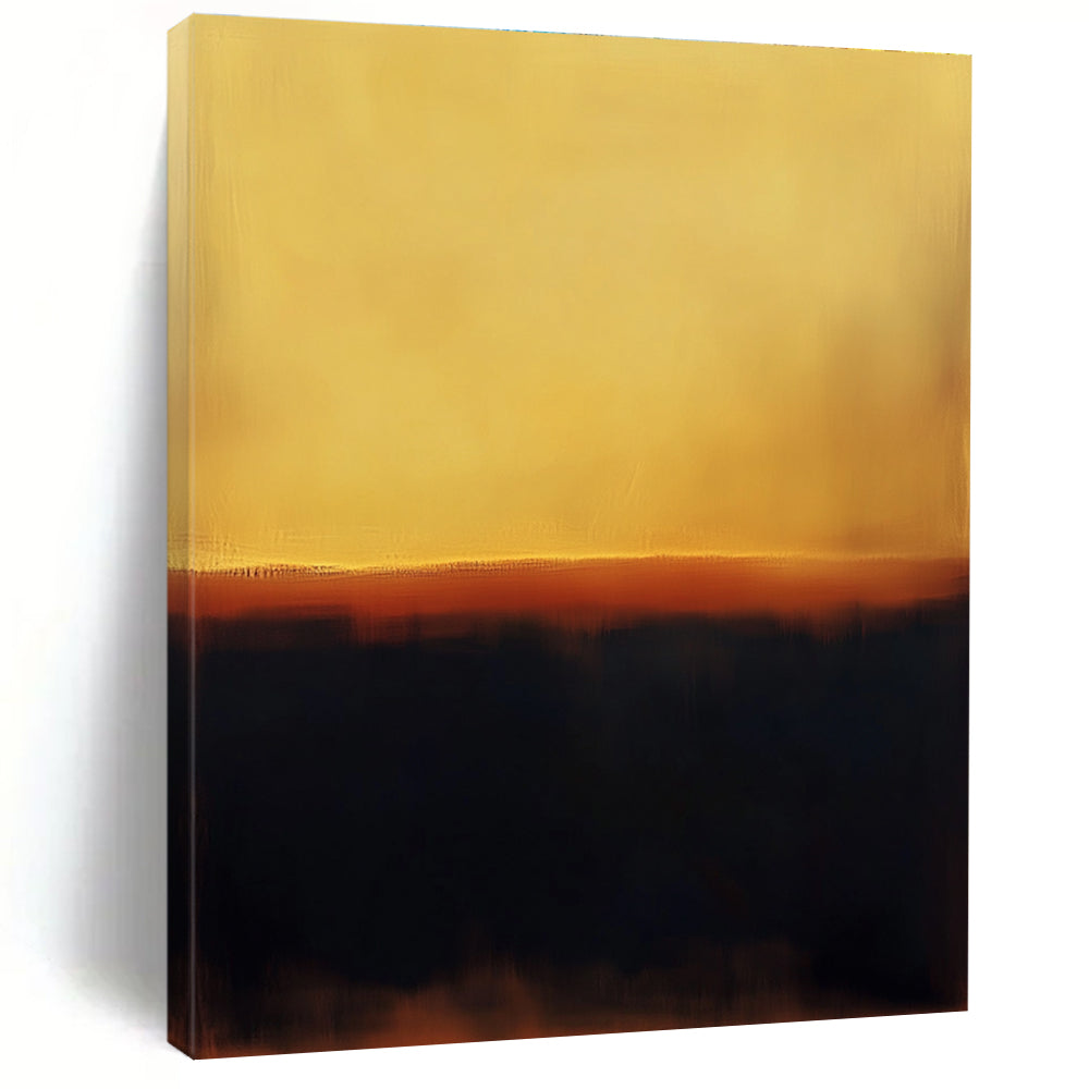 Yellow Brown Gradient Abstract Painting with Soft Transitions GER779