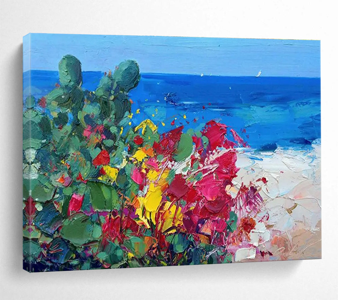 Coastal Blossoms Abstract Painting THY433