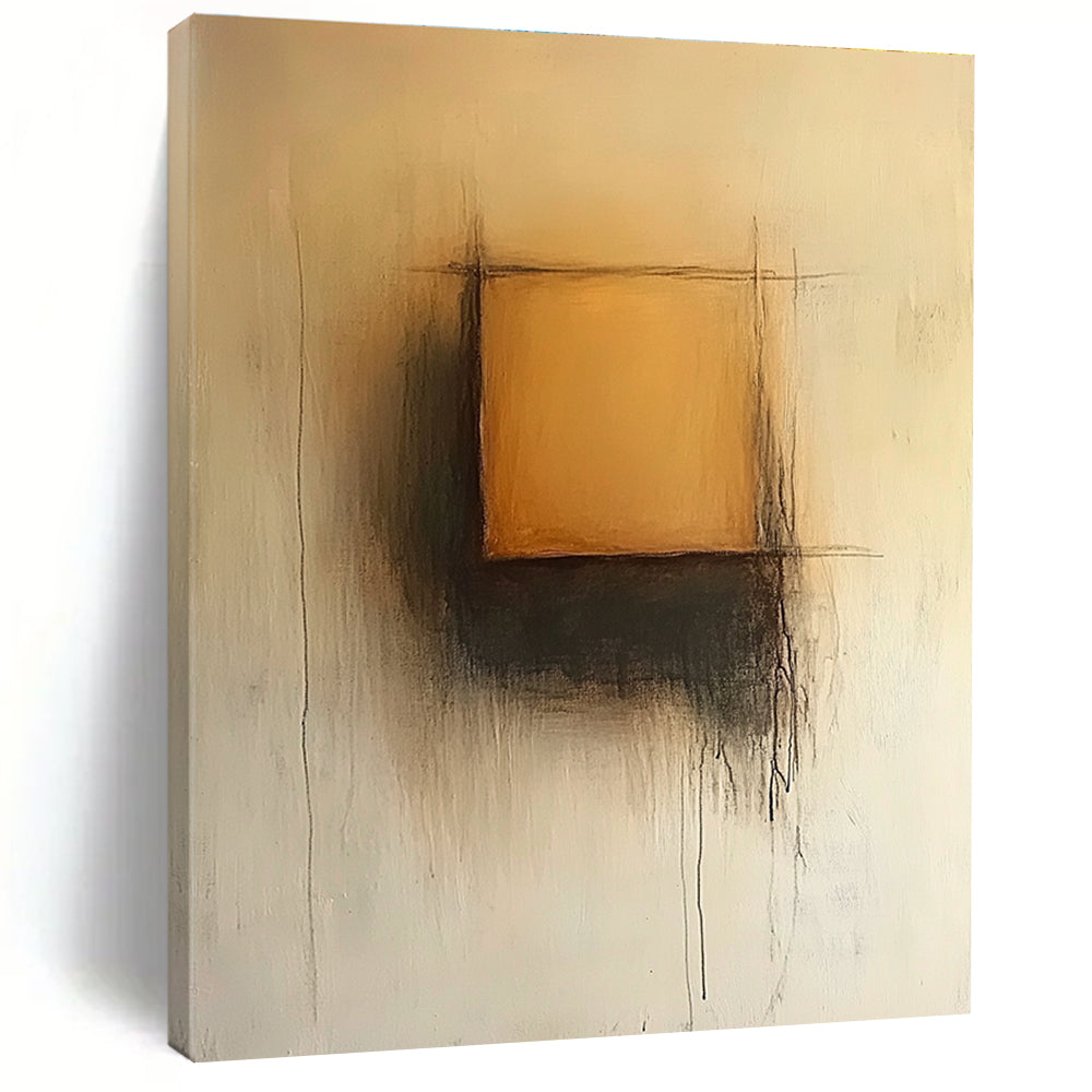 Subtle Orange Square Abstract with Soft Textures GER235