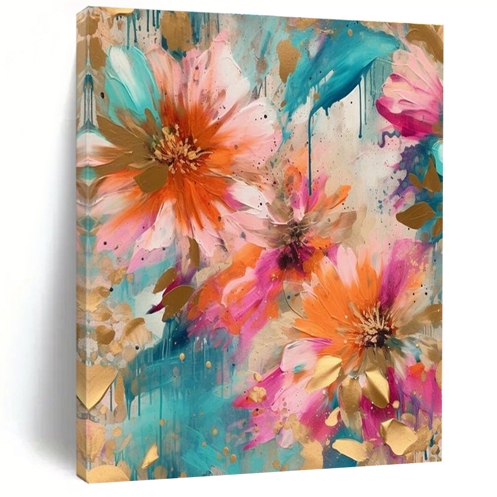 Hand-Painted Abstract Canvas for Cottage Living Room & Office DLZ2298
