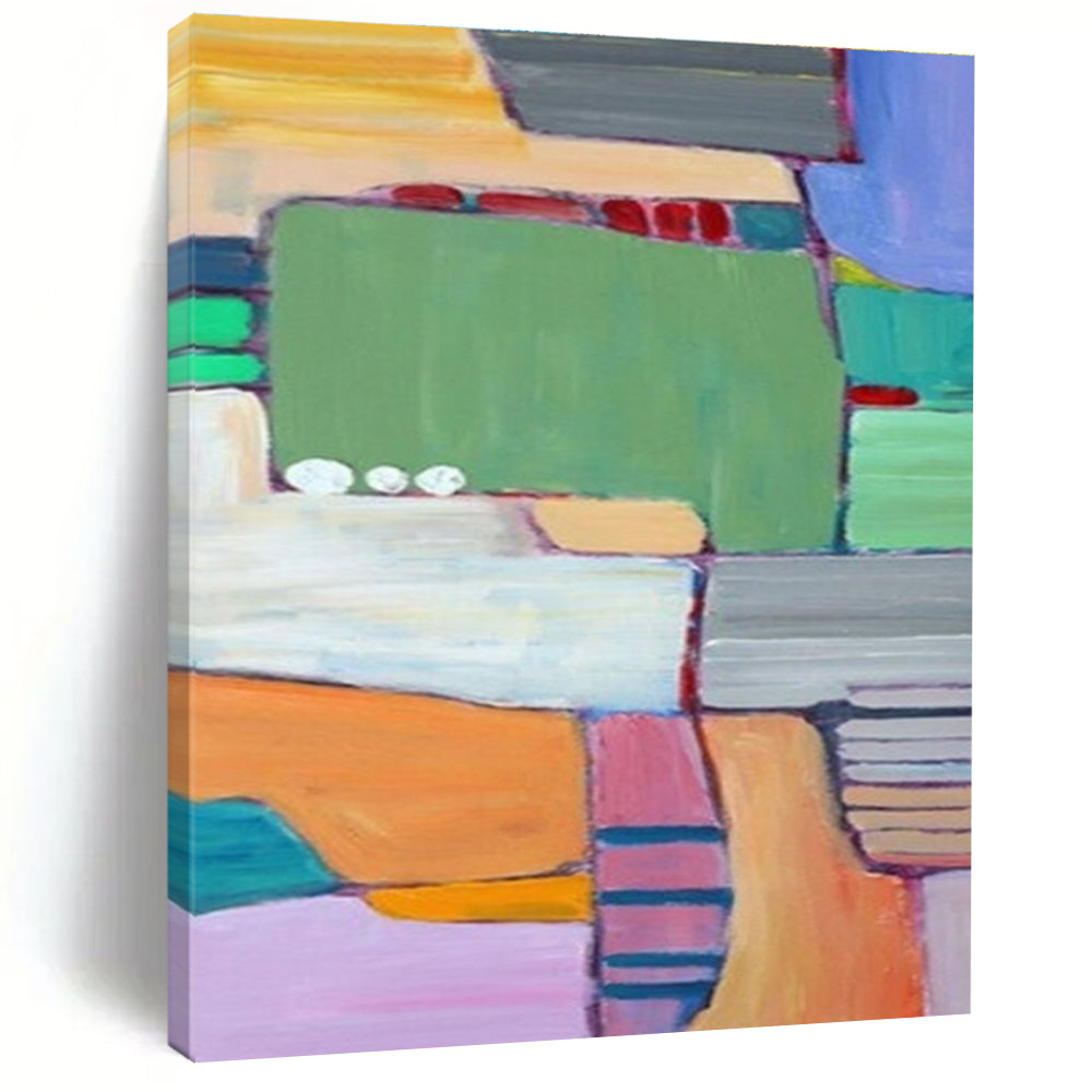 Color - block Geometric Abstract Painting ADGE262