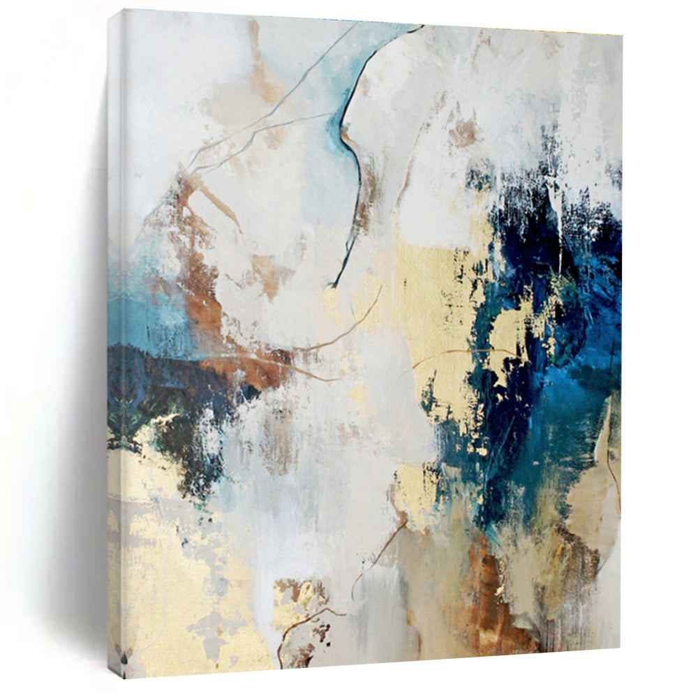 Large-Scale Custom Abstract Canvas for Entryway & Dining Room DLZ1025