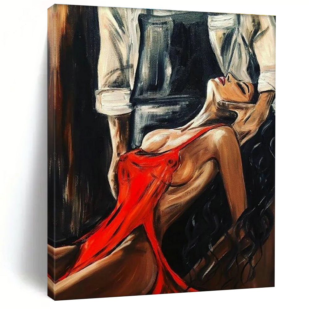 Hand-Painted Abstract Painting for Cottage Office & Bedroom DLZ2311