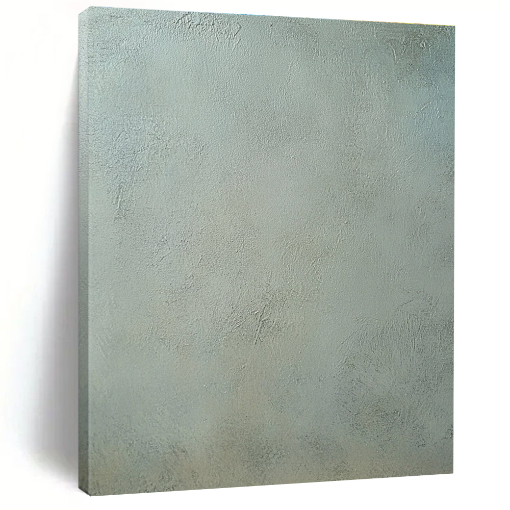 Light Green Textured Abstract Painting with Subtle Brushstrokes GER100
