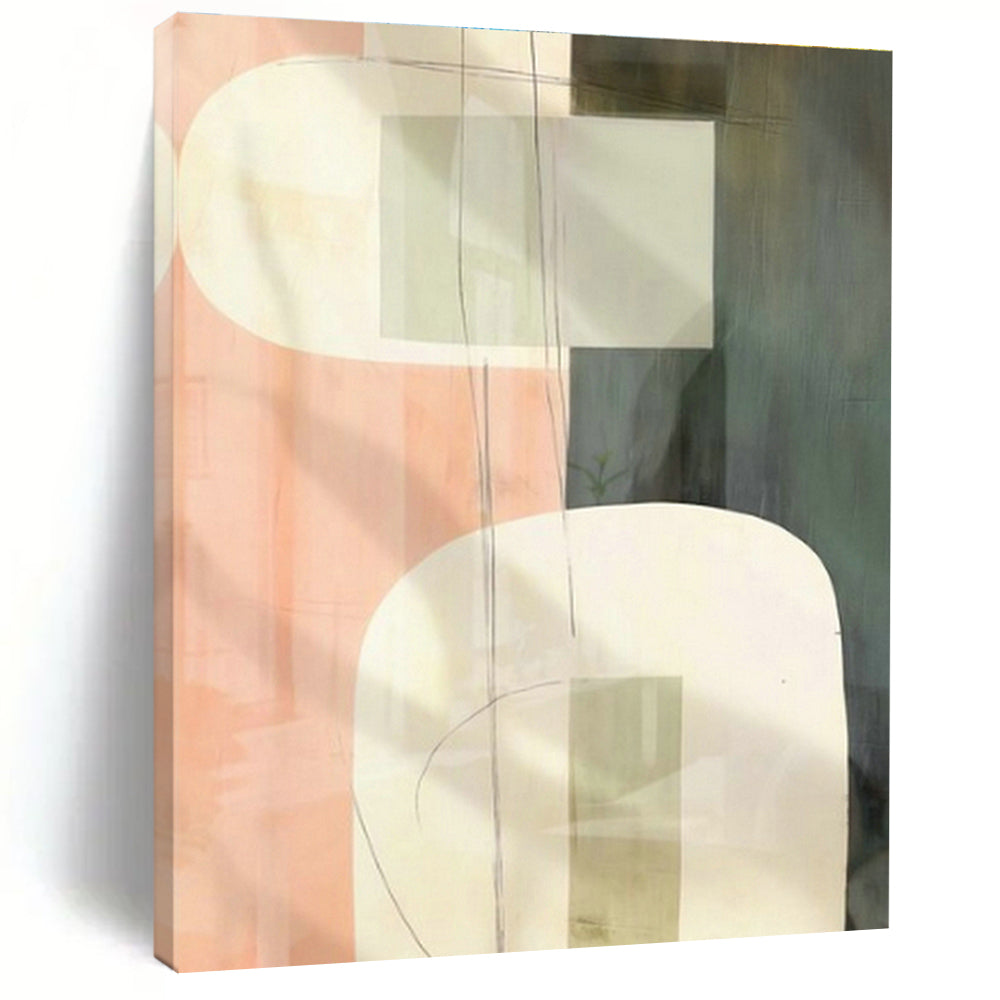 Oversized Custom Hand-Painted Abstract Art for Cottage Hallway Umbrella Stand Wall and Office Printer Station Wall DLZ1947