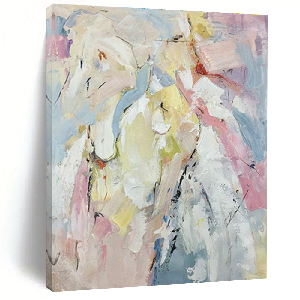 Oversized Abstract Hand - Painted Murals for Cottage Dining Room & Hallway DLZ0554