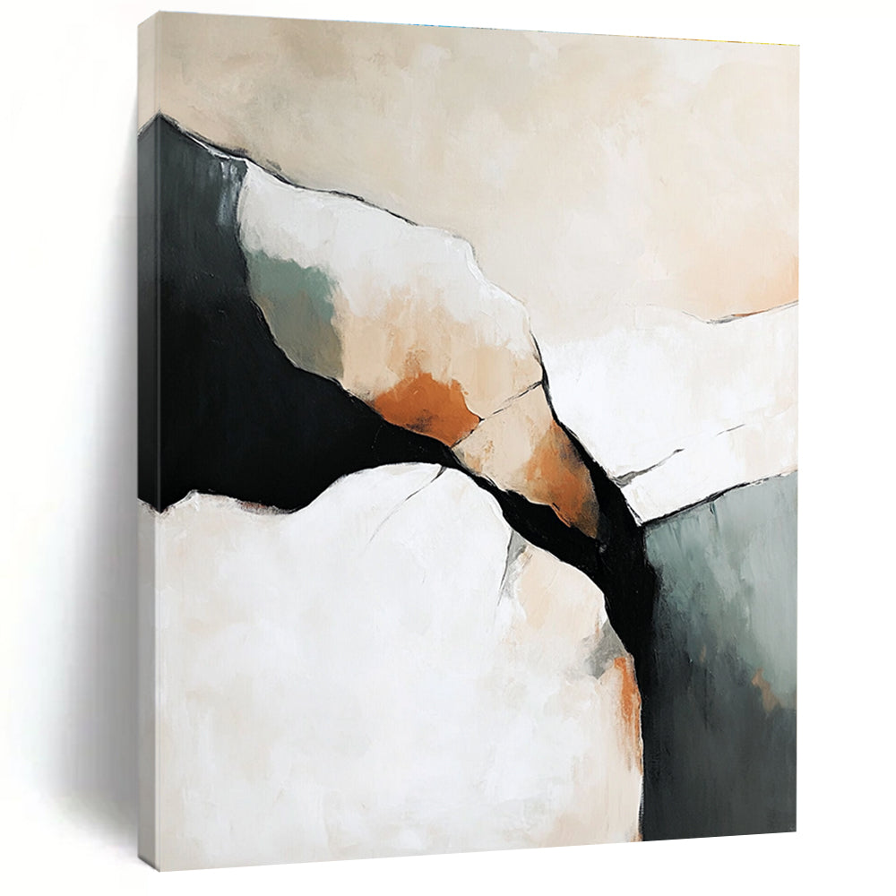 Neutral Tones Abstract Painting with Subtle Shapes GER441