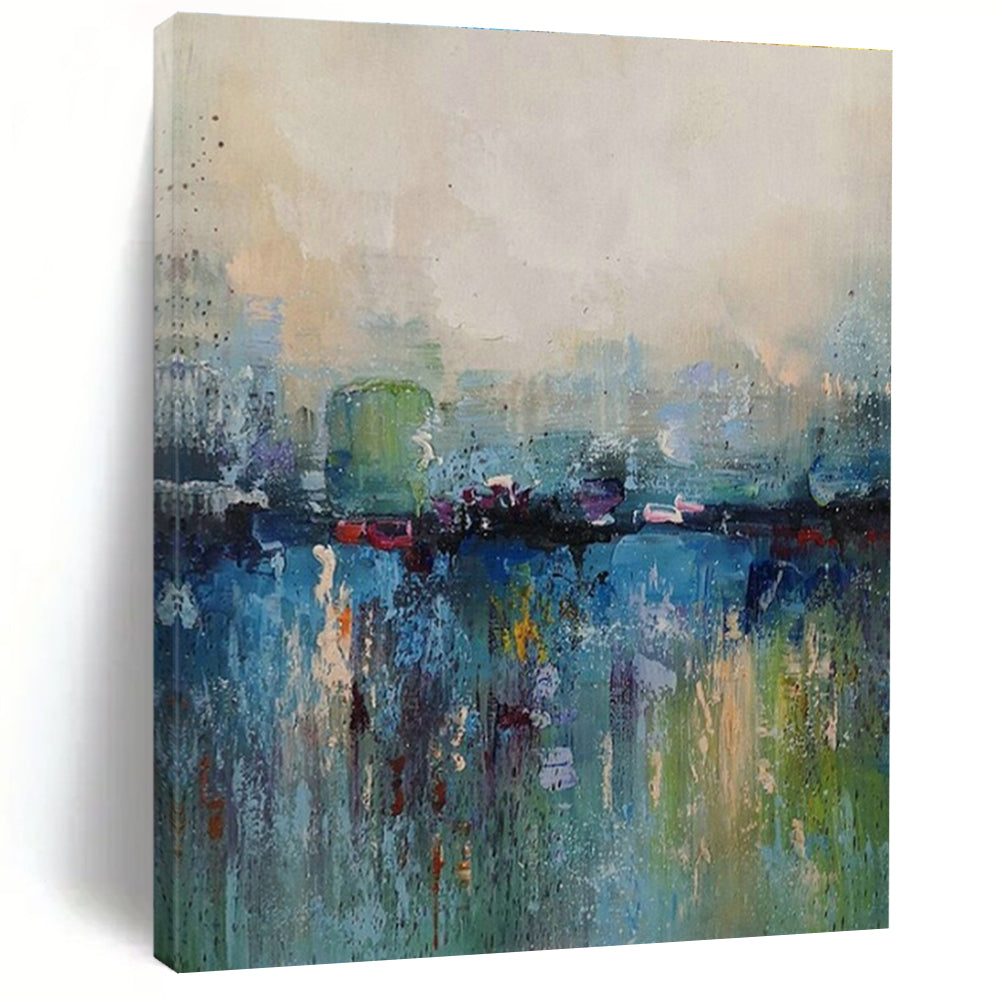 Big Hand Painted Abstract Art for Entryway & Office DLZ2024