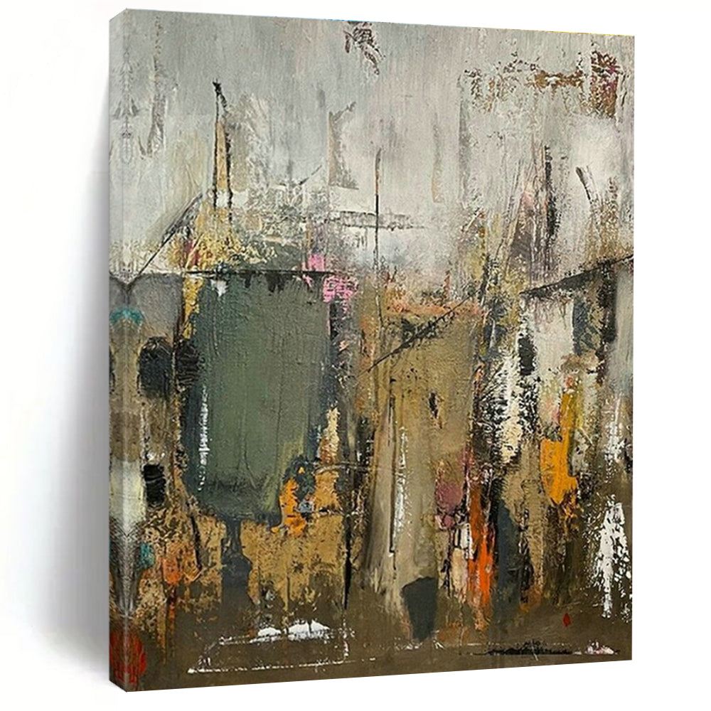 Large Custom Handmade Abstract Wall Art for Hallway and Cottage Living Room DLZ1602
