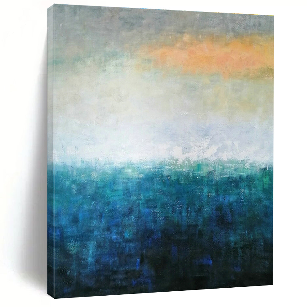Large - Format Custom Hand - Painted Abstract Art for Office & Dining Room DLZ0564