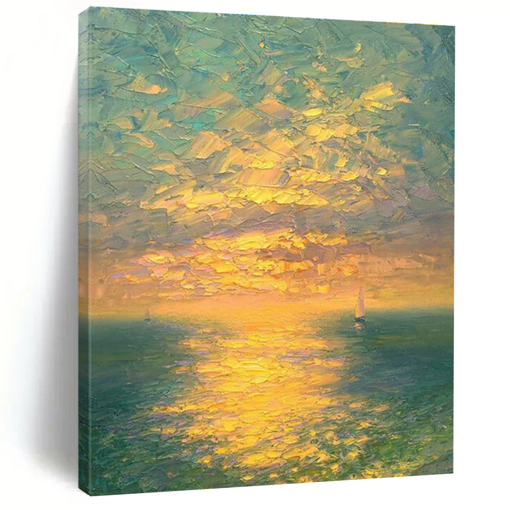 Vast - Scale Custom Abstract Paintings for Cottage Dining Room Fireplaces & Office Break Room Nooks DLZ0734