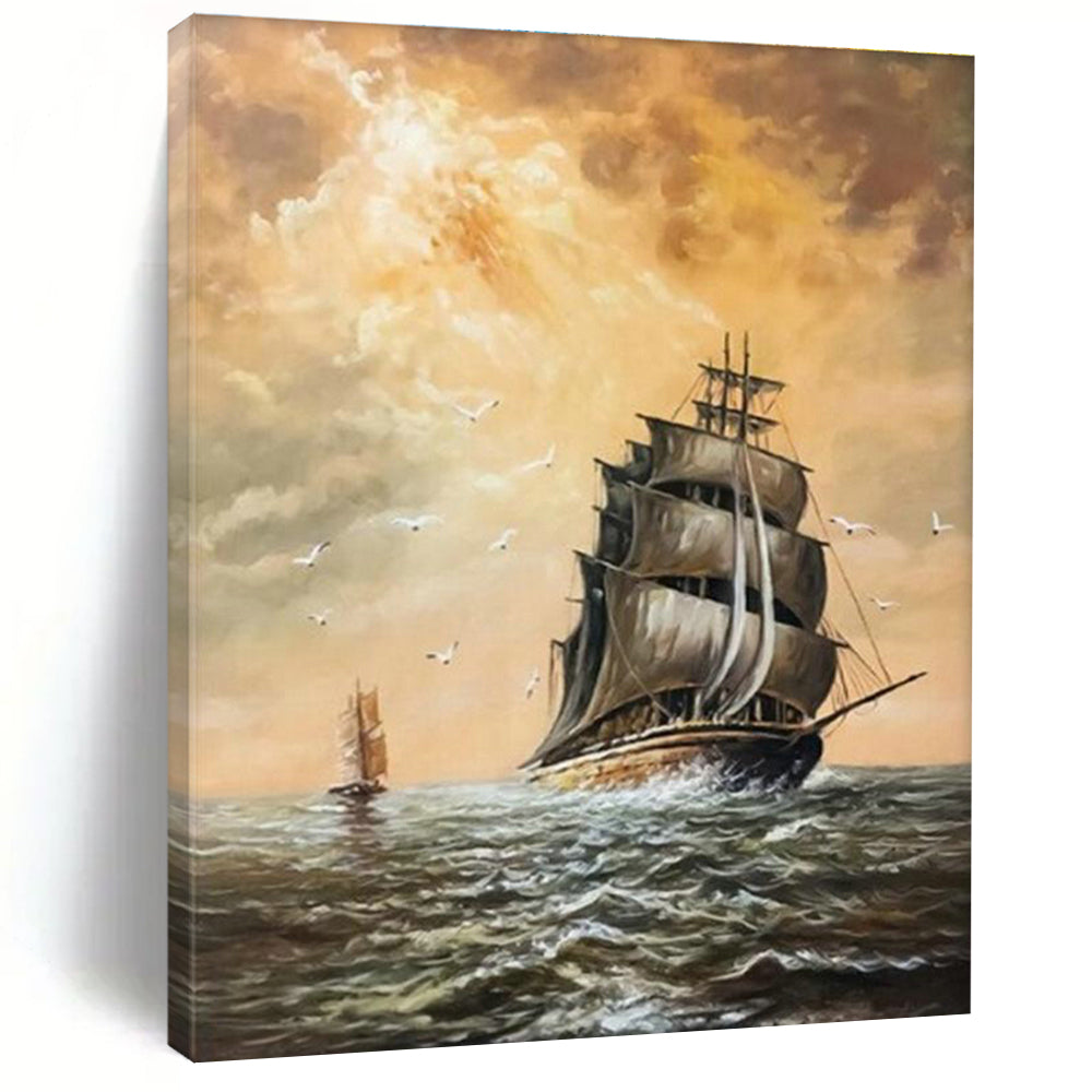 Hand-Painted Abstract Masterpiece for Cottage Bedroom & Hallway DLZ2349