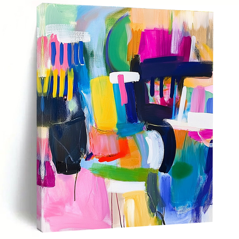 Vivid Color Abstract Painting with Expressive Brushstrokes GER577