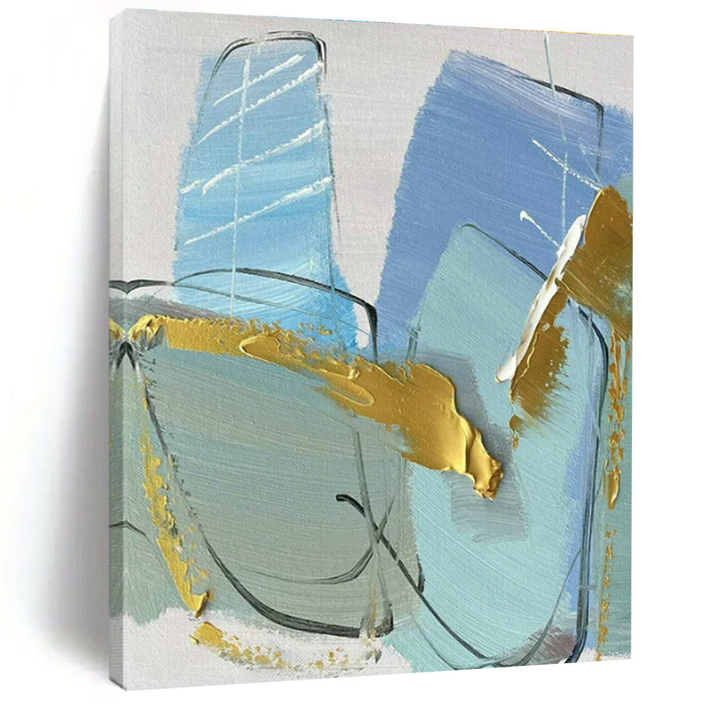 Customizable Handmade Abstract Canvas for Cottage Dining Room Breakfast Nook and Entryway Mudroom DLZ1678