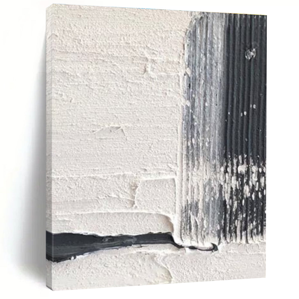 White and Gray Ribbed - texture Abstract Art ADGE366